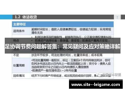 足协调节费问题解答集:常见疑问及应对策略详解 足协调节费问题解答集:常见疑问及应对策略详解
